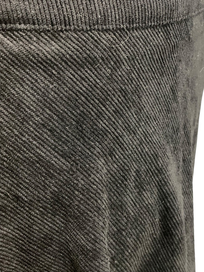 3XL Black Corduroy A-Line Skirt Side Zip Partial Elastic Waist