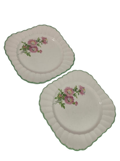 The Sebring Pottery Co Set of 2 Square Luncheon Plates 9.25 Inch