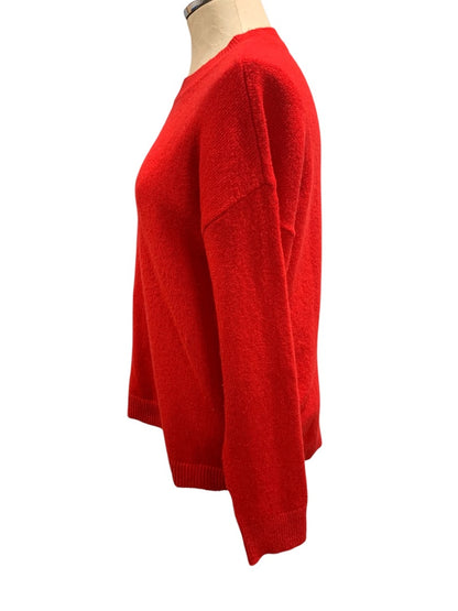 Small LOFT Womens Red Soft Oversize Pullover Sweater