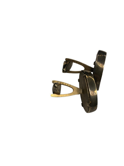 Vintage Signed DaVinci Cufflinks Intaglio Carved Soldier Bullet Back