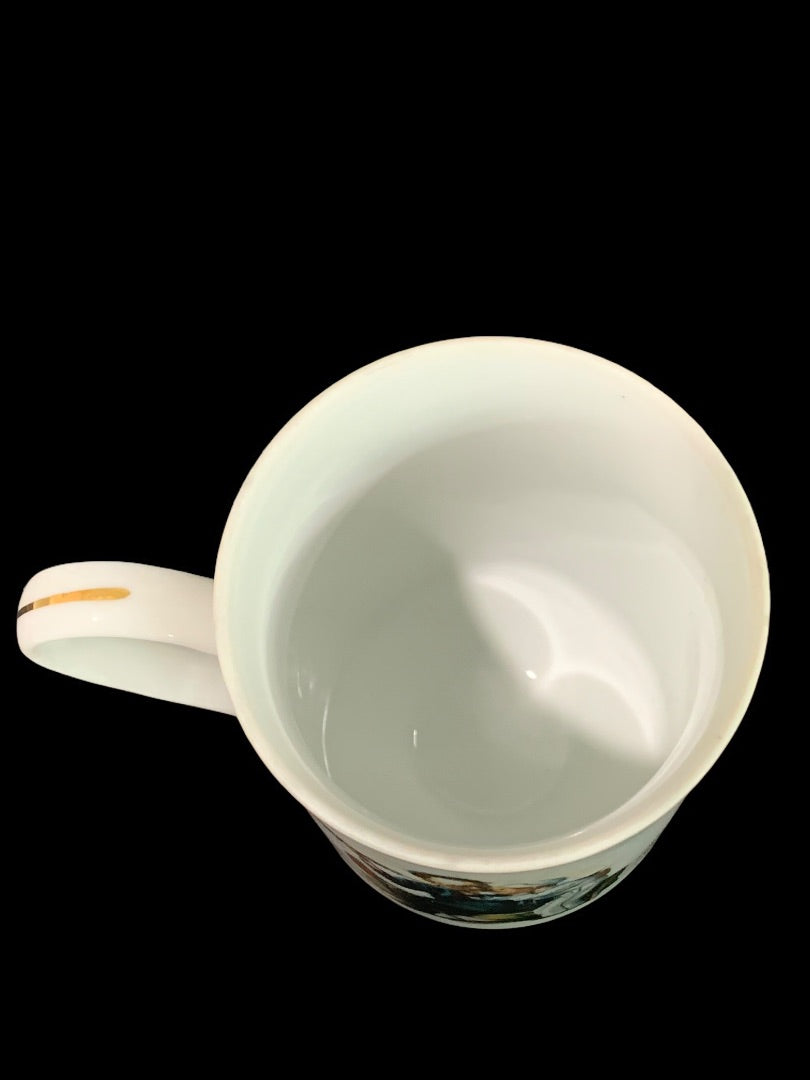 1981 Norman Rockwell Porcelain Pedestal Mug "Ship Ahoy" The Danbury Mint