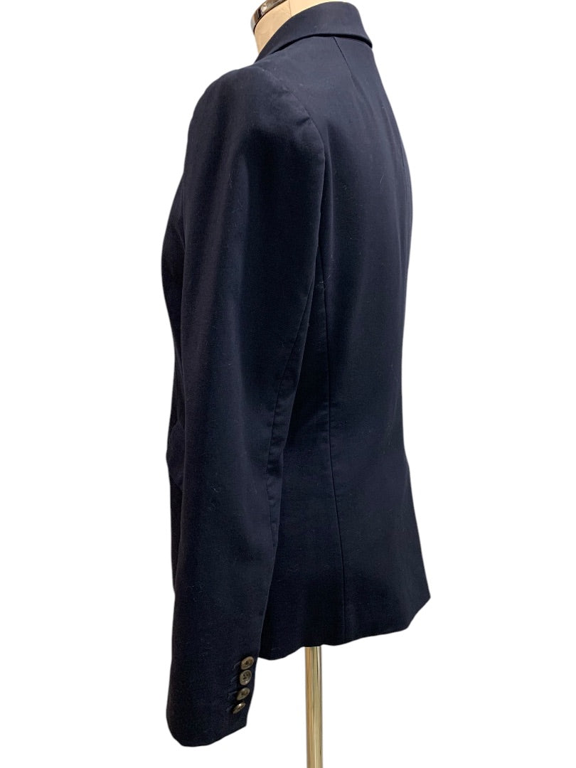 Size 8 J.Crew Womens Navy Blue Schoolboy Cotton Blazer Style 21324