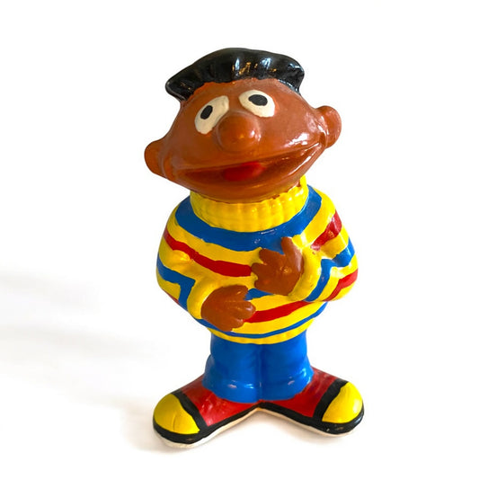 1980s Hand Painted Sesame Street Ernie Ceramic 5 Inch Figurine