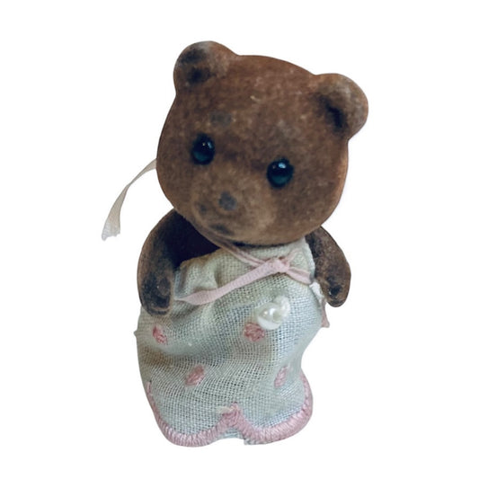 1980s Sylvania Calico Critters Timbertop Bear Baby Girl