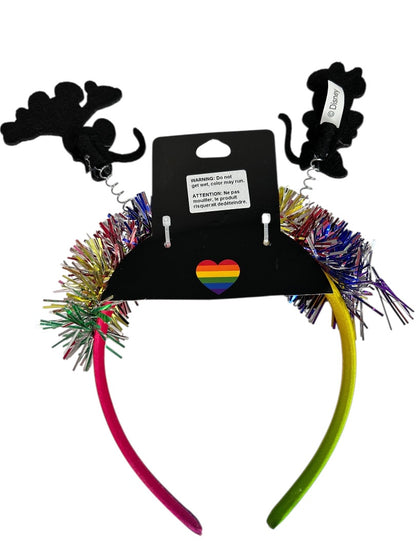 Disney Mickey and Minnie Mouse Bopper Rainbow Headband Pride New
