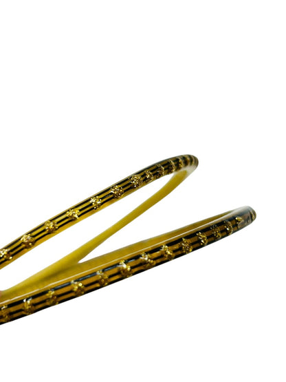 Acrylic Goldtone Bangles Set of 2 2.25 Inch Inside Diameter