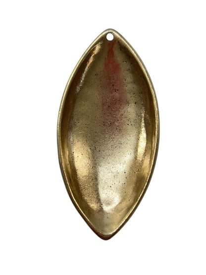 Goldtone Black Statement Pendant for Necklace 3 Inch Textured