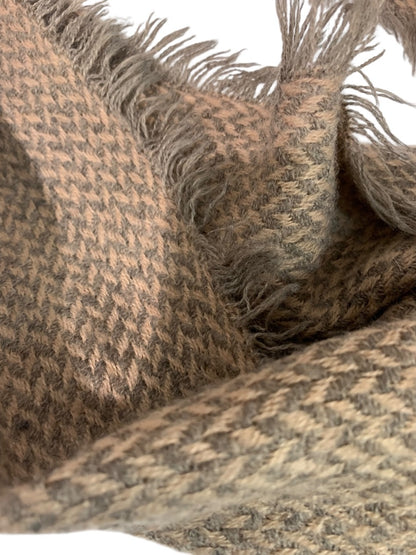 Simonetta Infinity Loop Scarf Fringed Gray Beige Winter