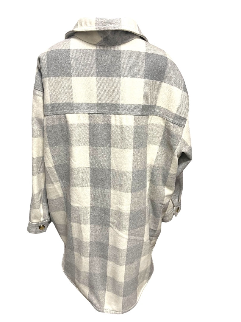 XXL Old Navy Womens Button Down Collared Shacket Heavy Flannel