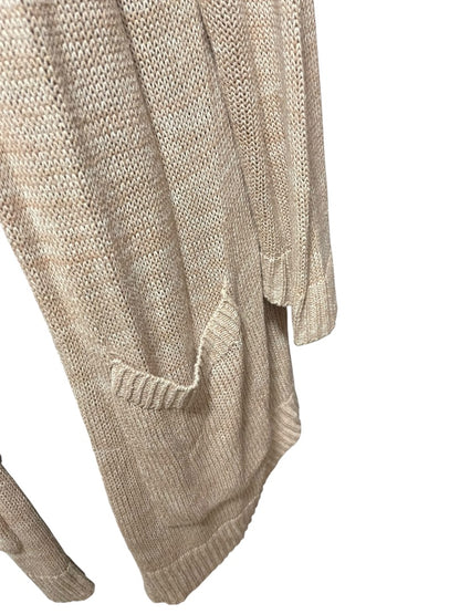 3X Torrid Open Long Sleeve Cardigan Womens Sweater Tan Marled Knit