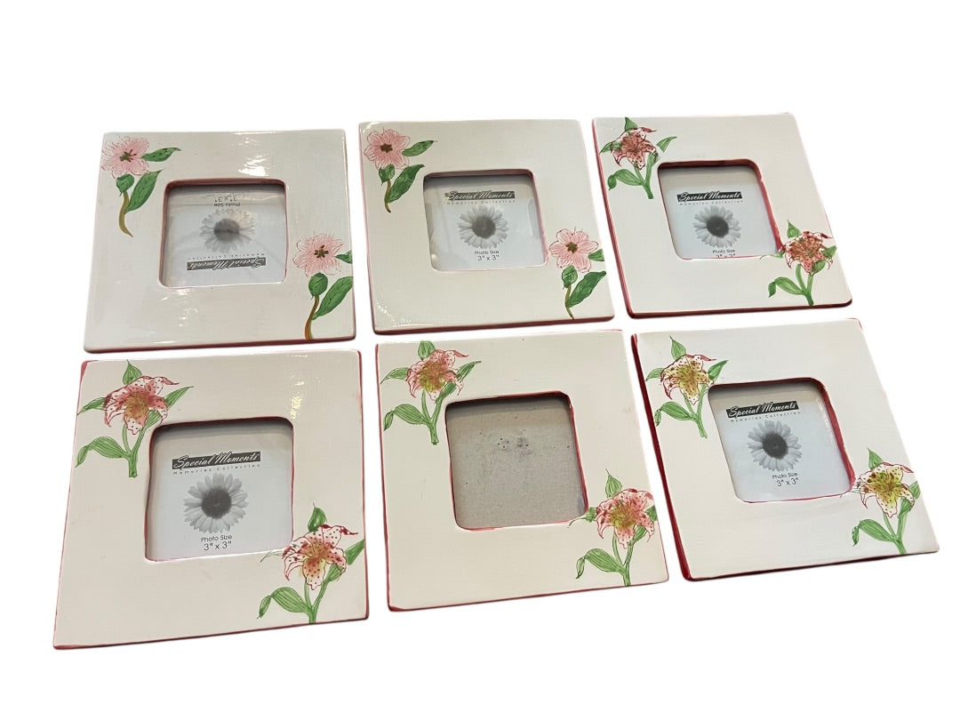 Set of 6 Picture Photo Frames 6" x 6" Tradewinds Bay Botanicals