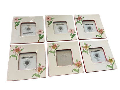Set of 6 Picture Photo Frames 6" x 6" Tradewinds Bay Botanicals