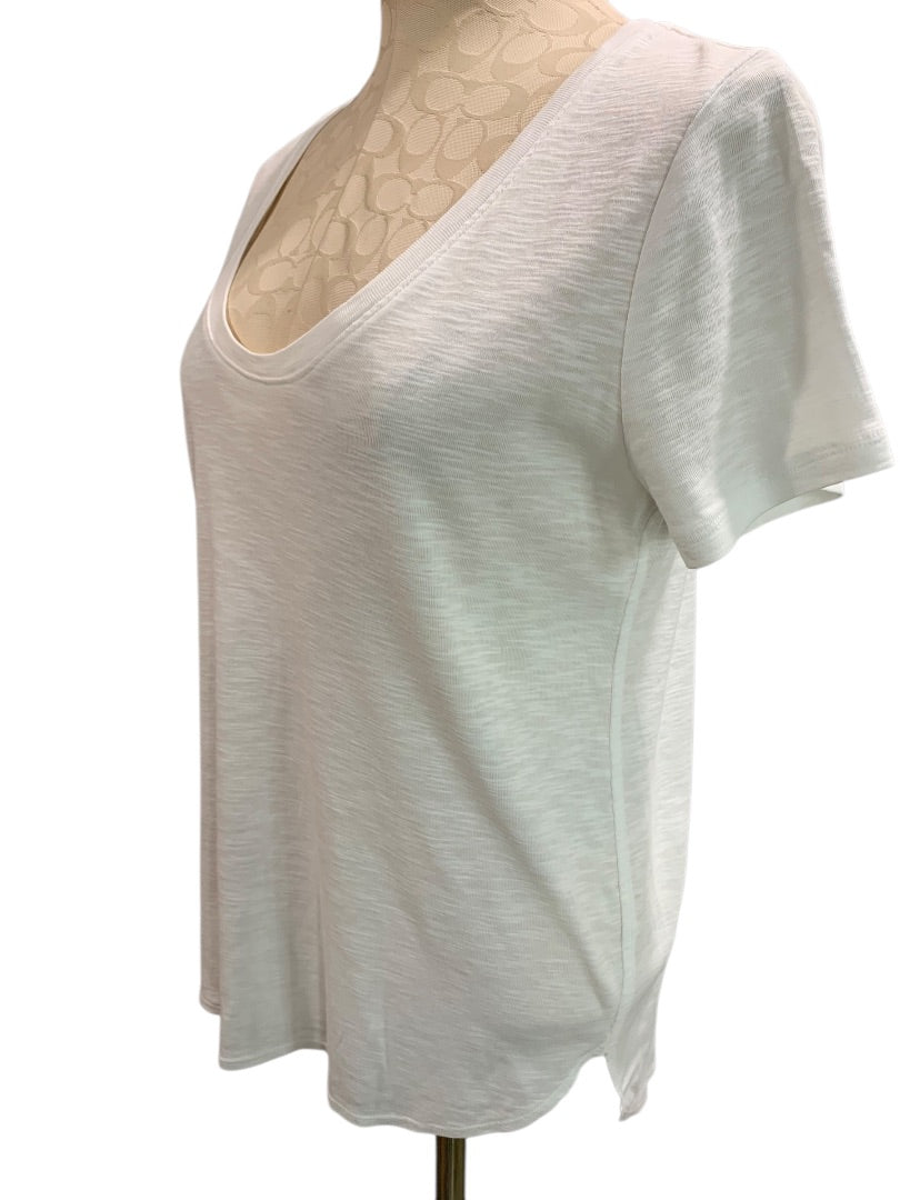 Medium Tommy Bahama Womens White Tshirt Tunic Hi Lo Hem