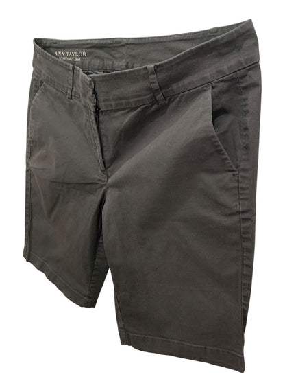 Size 8 Ann Taylor Womens Boardwalk Shorts Black Chino Style