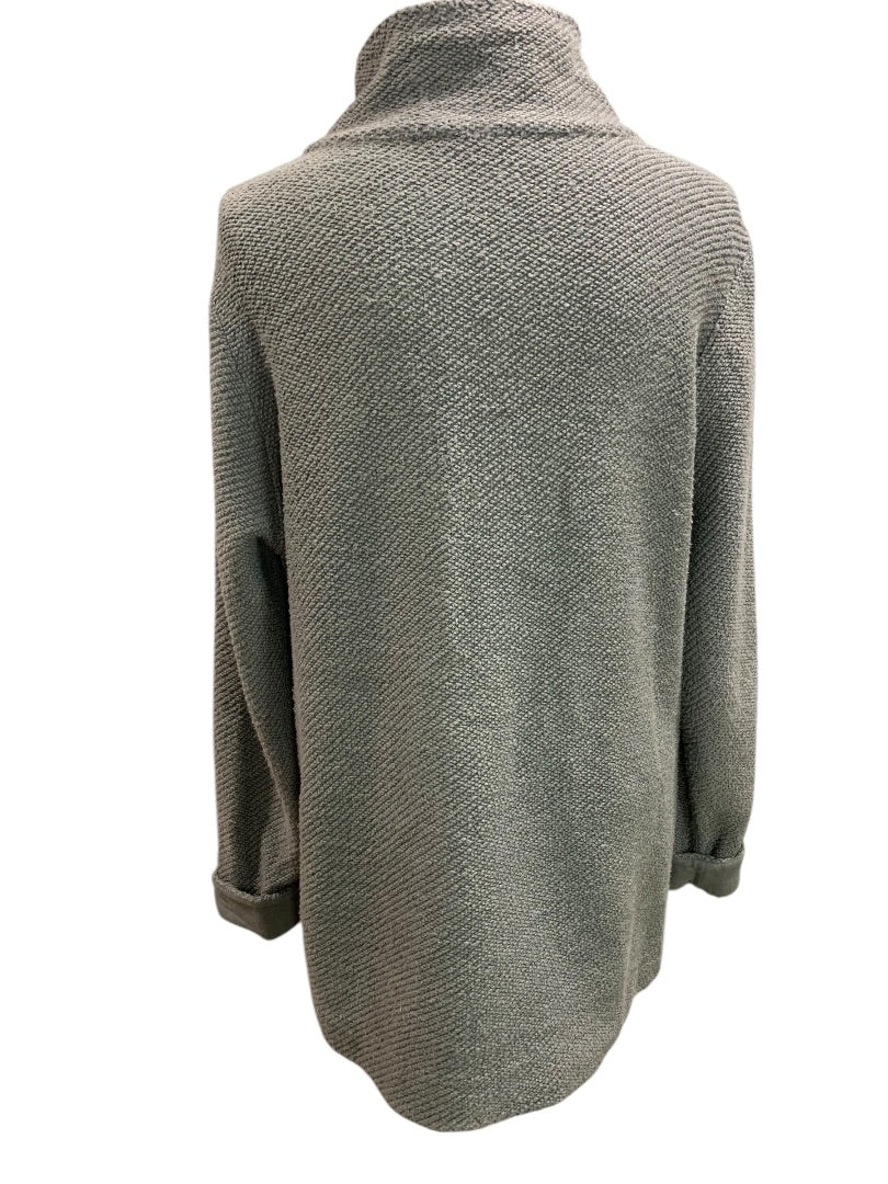 XL Soft Surroundings Womens Westport 1/4 Zip Pullover Sweater Gray