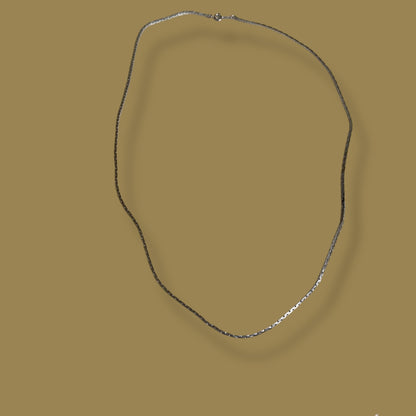 Silvertone Box Chain Necklace 24 Inch Spring Clasp