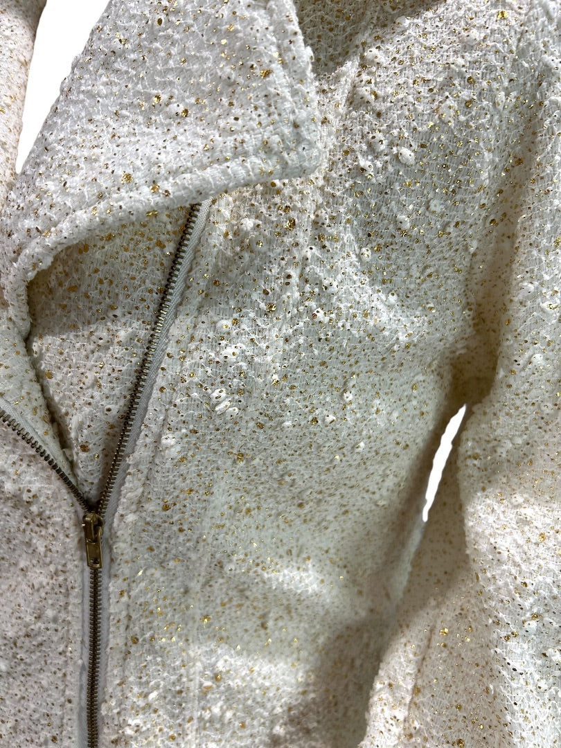 Size 20.5 Knit Works Girls Dressy Jacket and Dress  White Gold