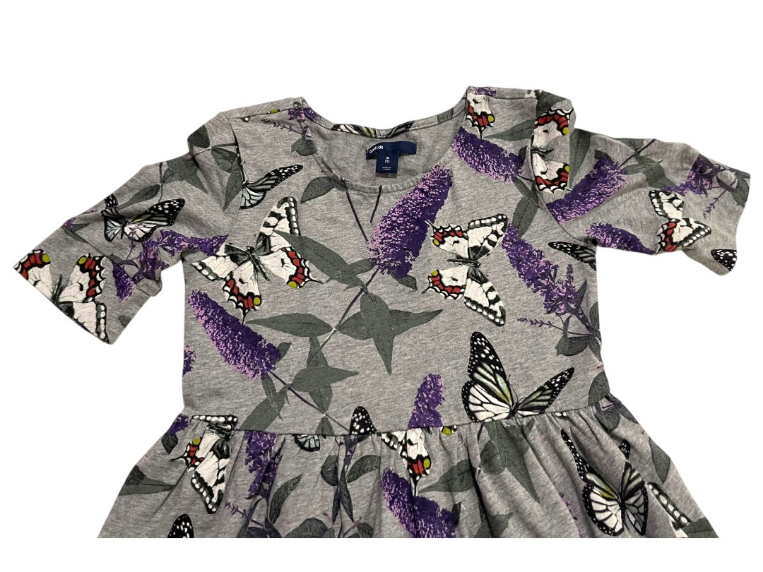 Medium (8) Gap Kids Short Sleeve Butterfly Cotton Dress Jersey Knit