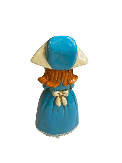 Vintage Napco Japan Papier Mache Pilgrim Girl Figurine M-8228 6"