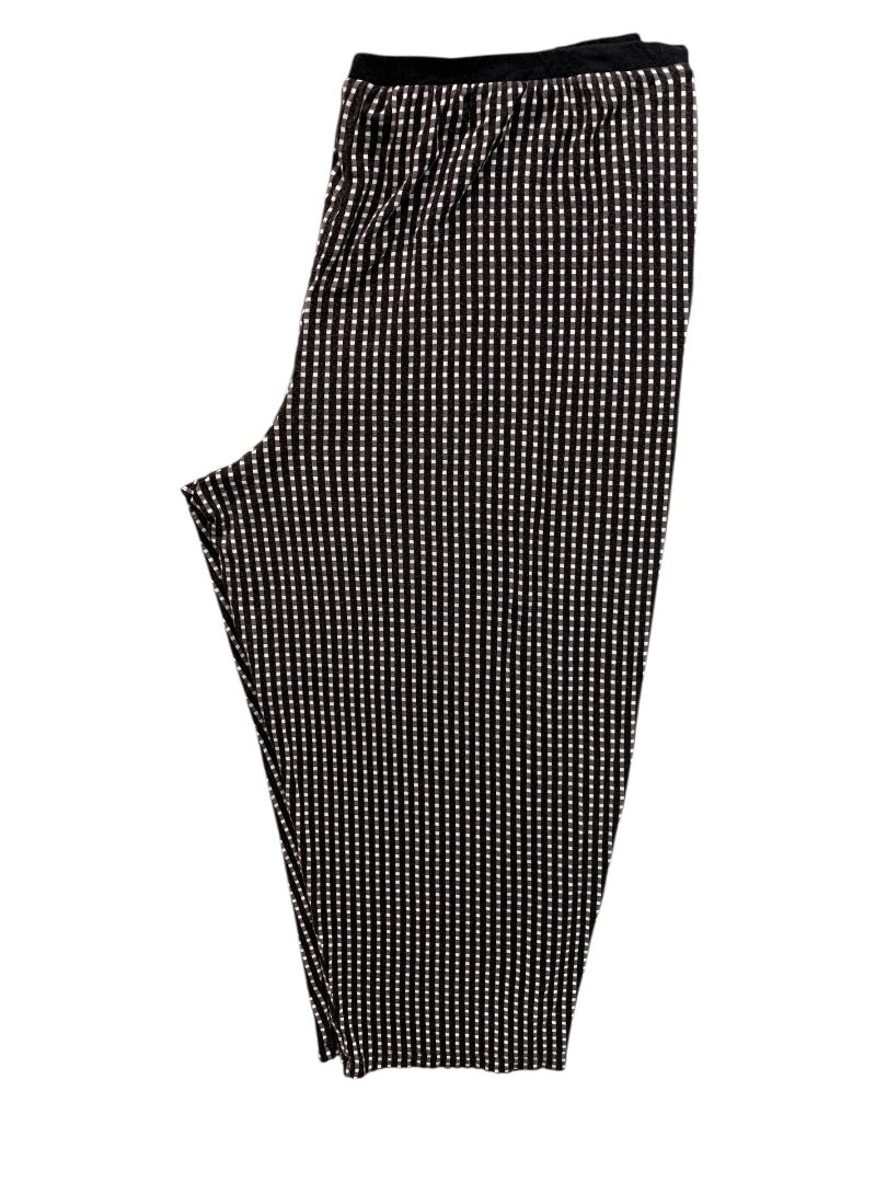 XXL Simply Vera Womens Lounge Capri Pants Black White Check