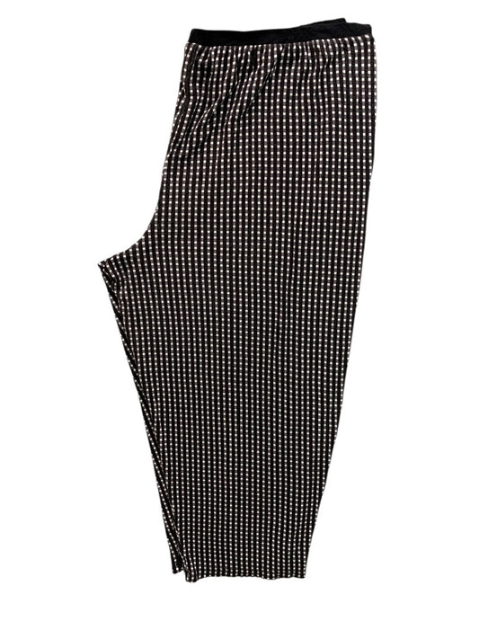 XXL Simply Vera Womens Lounge Capri Pants Black White Check