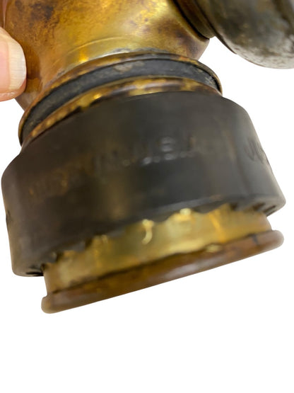 Vintage JustRite Carbide Miners Lamp Steampunk Brass with Grip Band