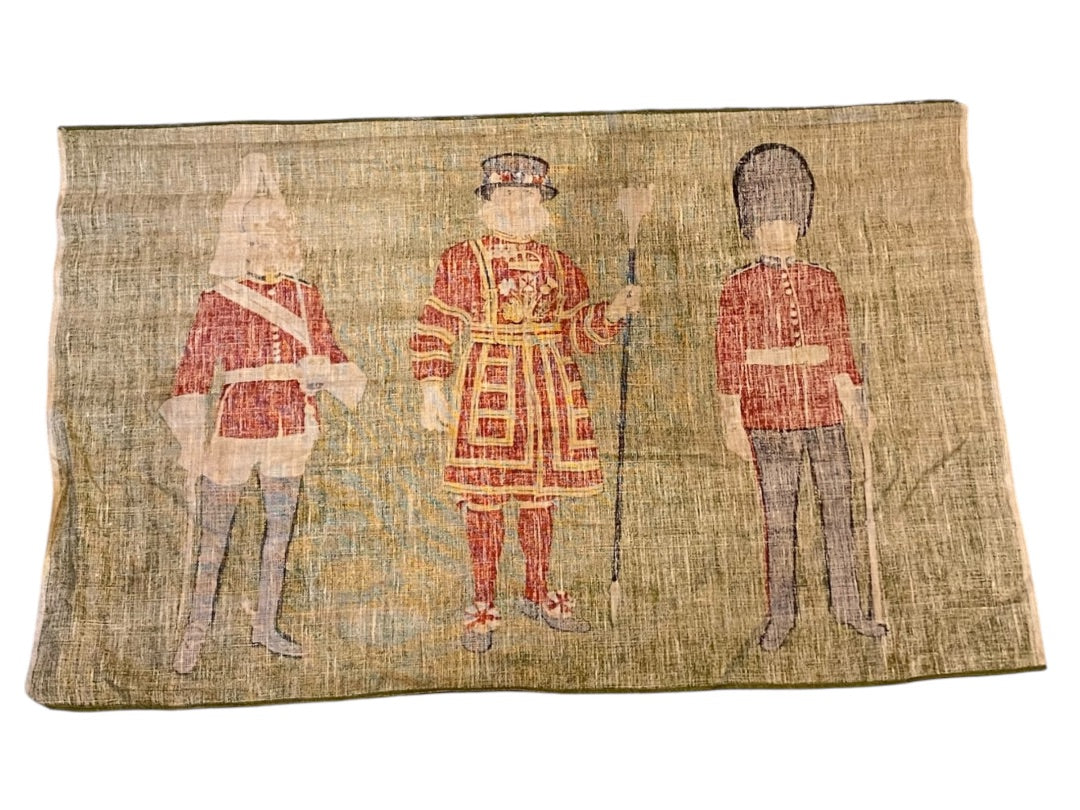Vintage Pure Linen Tea Towl Ulster Queens Guards 4794 31" x 20"