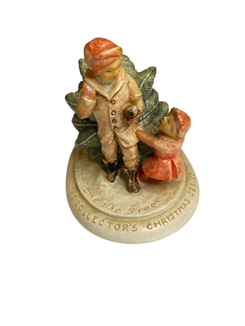 Sebastian Miniatures Bringing Home the Tree 1981 4.25" Base
