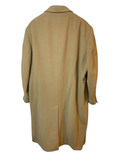Size 48R Chaps Mens Overcoat Cashmere Blend Light Brown Tan
