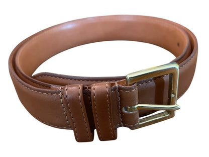 Size 36 Coach British Tan 7600 Brass Buckle Belt USA Made 1.25"