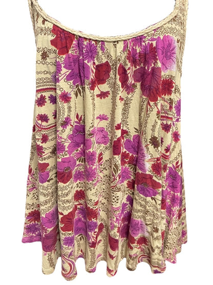 Small Free People Sleeveless Floral Tank with Braided Straps