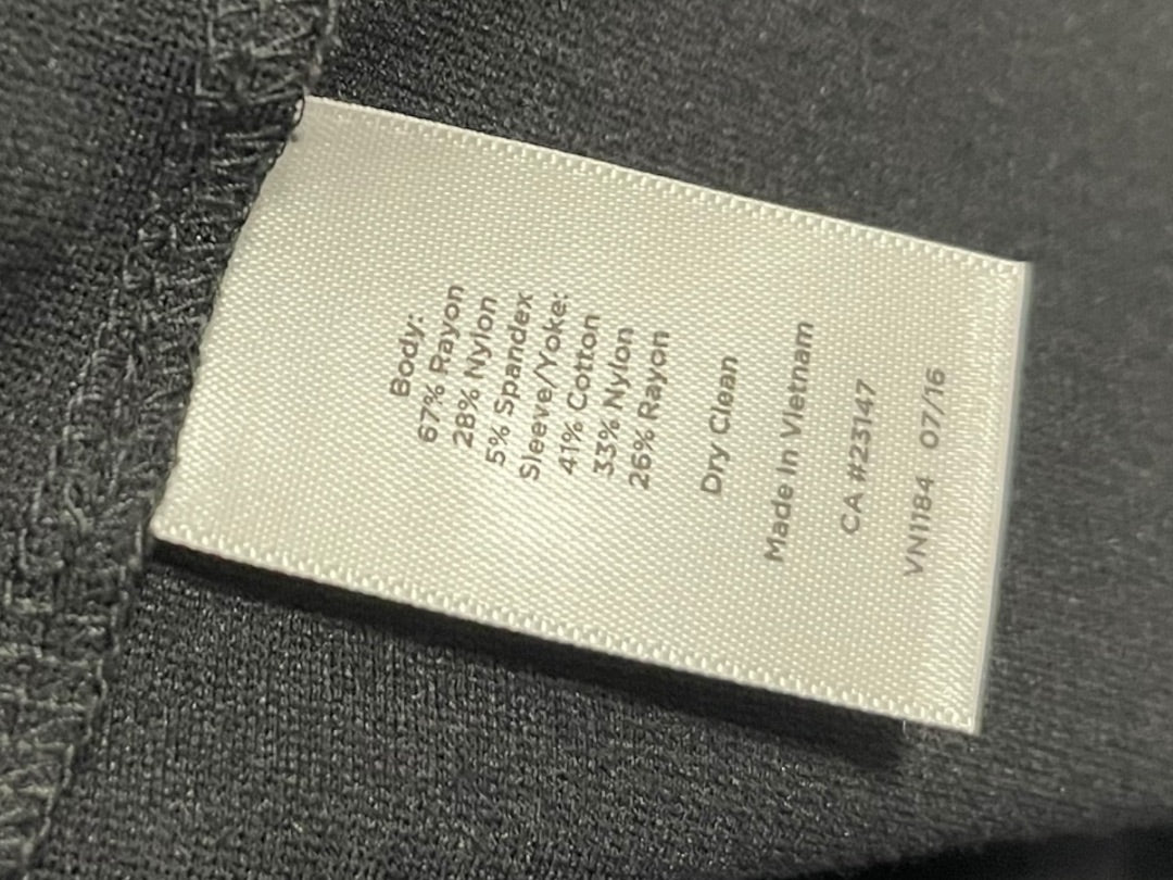 Size 16 Talbots Lace 3/4 Sleeve Back Zipper Dress Black