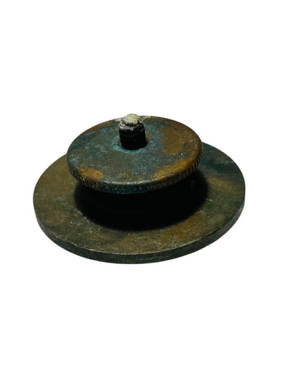 Vintage US Army ROTC Torch Pin Flaming Torch Round Lapel Pin 1" Screwback