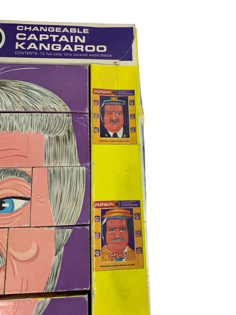 Playskool Vintage Changeable Puzzle Blocks Captain Kangaroo No 290