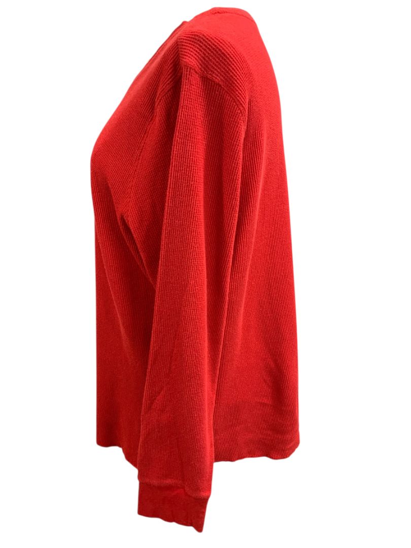 Size 2X Old Navy Plus Womens Red Thermal Shirt Pullover Crewneck