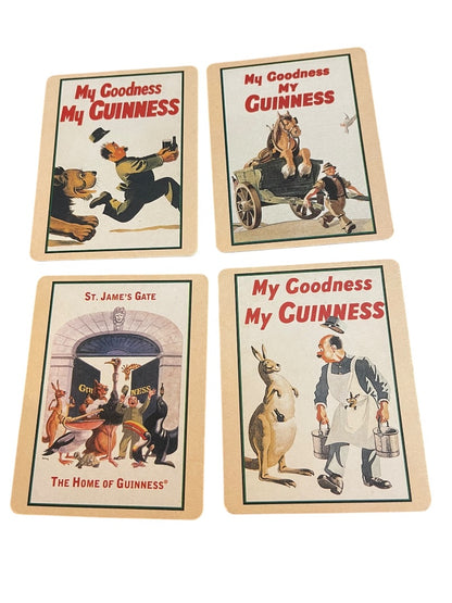 Set of 15 Guinness Cardboard Double Sided Coasters Vintage Advertisements 4.5" x 3.5"