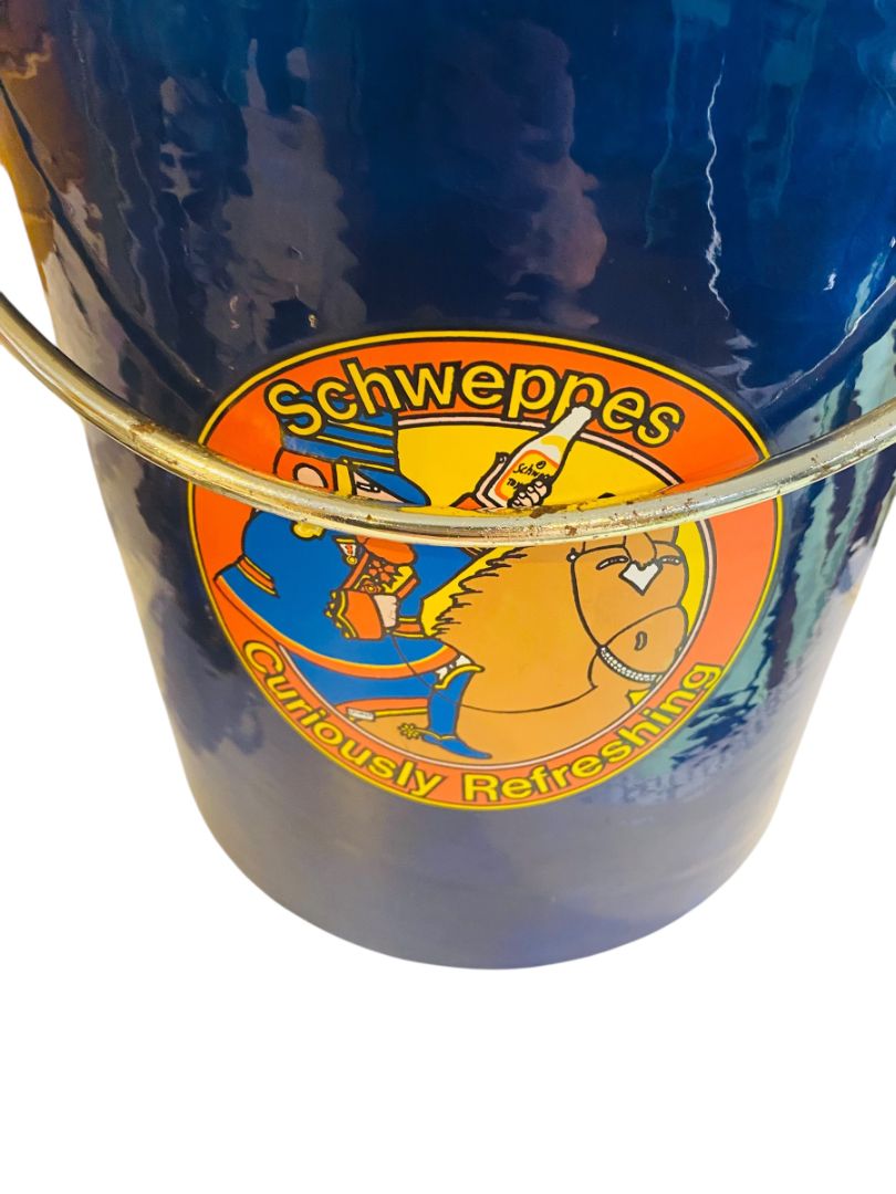 Vintage Schweppes Kraftware Curiously Refreshing Ice Bucket Lid