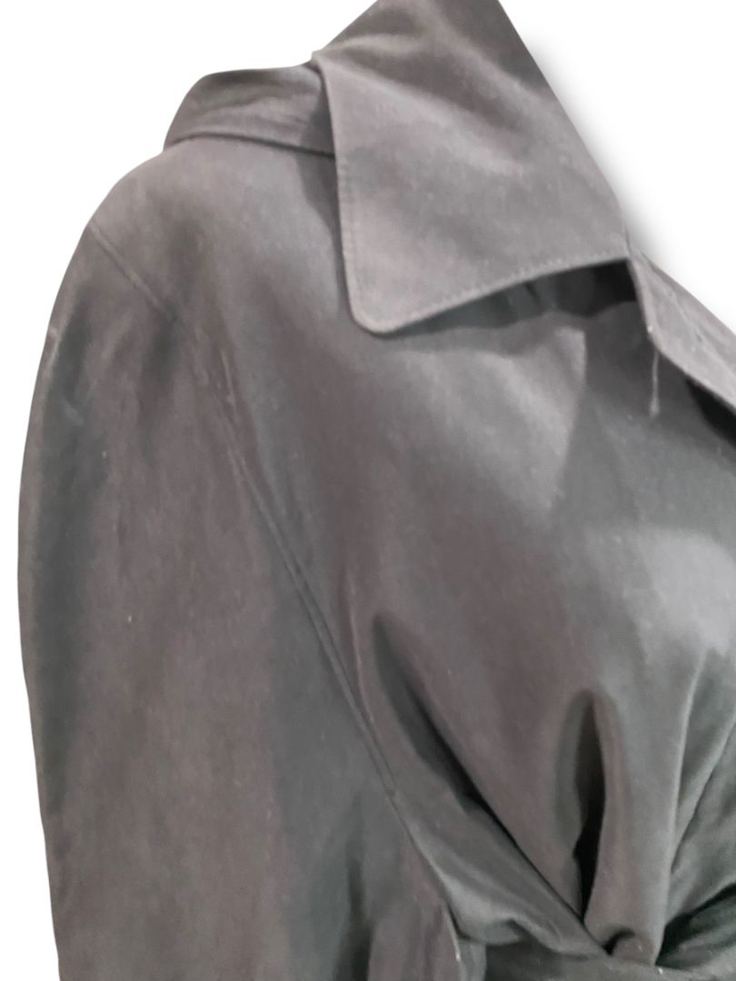 Size XL London Fog Womens Black Microfiber Overcoat Vintage