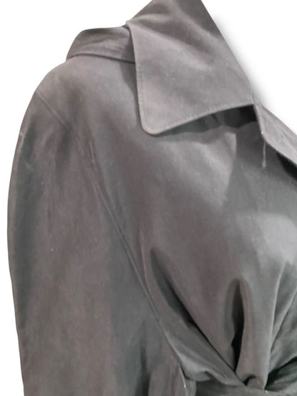 Size XL London Fog Womens Black Microfiber Overcoat Vintage