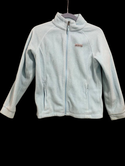 Size Large (14/16) Columbia Girls Light Blue Fleece Full Zip Jacket