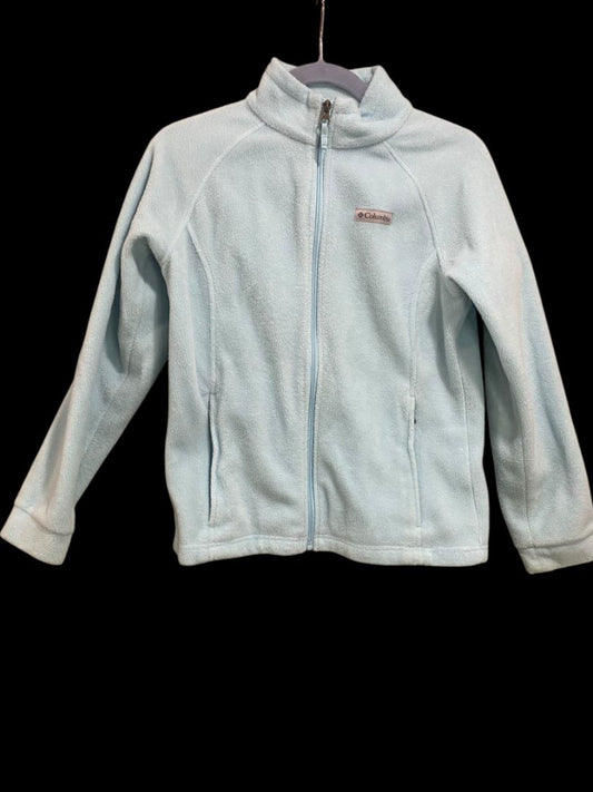 Size Large (14/16) Columbia Girls Light Blue Fleece Full Zip Jacket