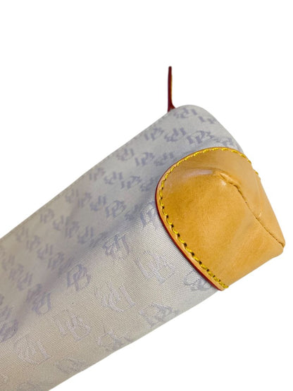 Vintage Dooney & Bourke Small Pouch Canvas Leather Light Lavender 6.5" x 4"