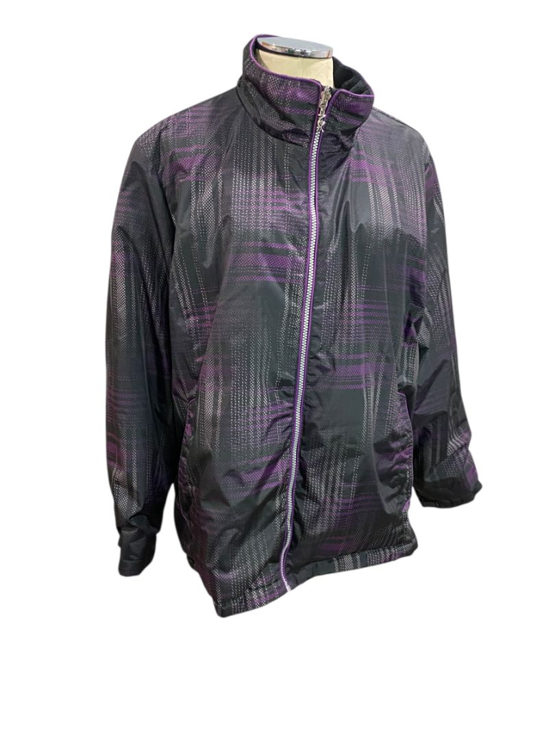 Size 2X Zero Xposur Womens Black Purple Coat Shell and Zip In Lining