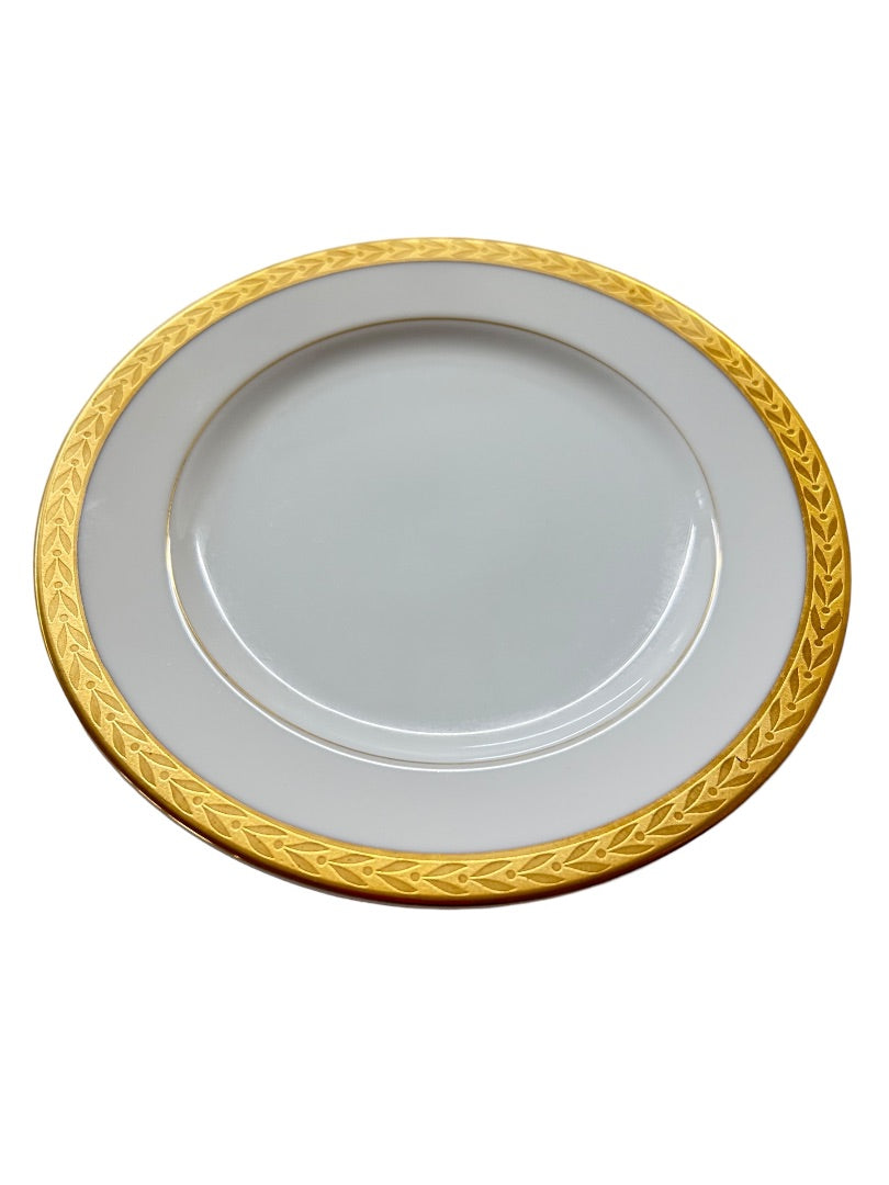 Sango Royalty Pattern White Gold Trim Bread Plate 6.5" 1970s