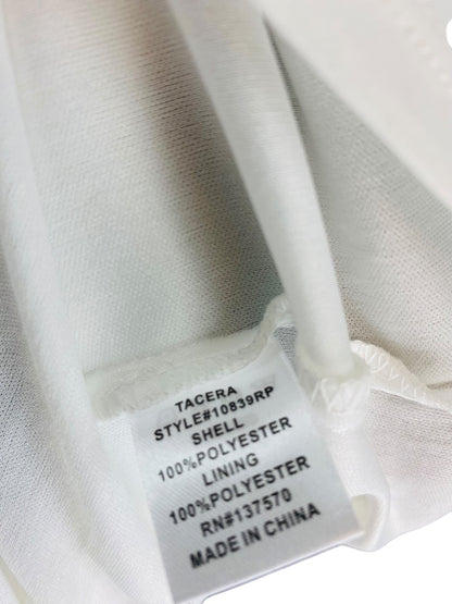 Small Petite Tacera Cold Shoulder Print Maxi Dress Elastic Waist Lined