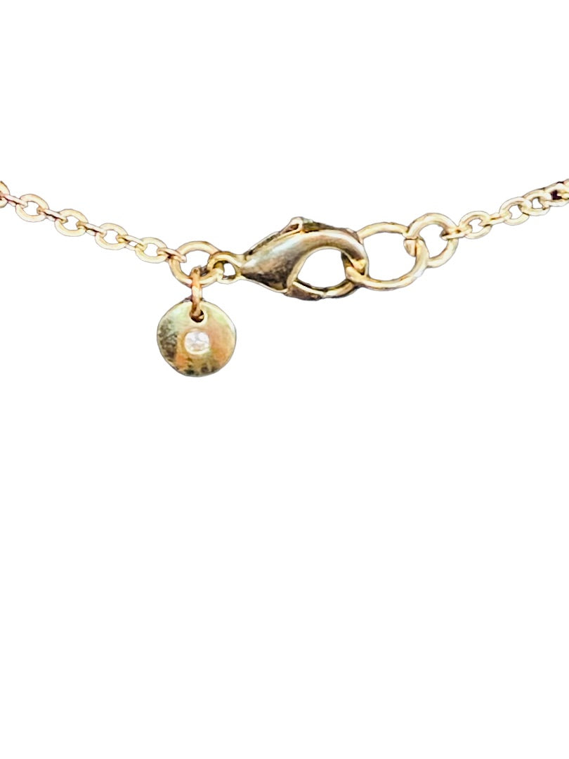 Goldtone Necklace Circles 18.5" Lobster Clasp