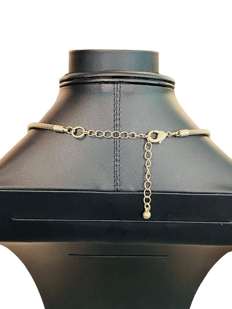 Goldtone Triangle Necklace 17"-20" Lays Flat Lobster Clasp