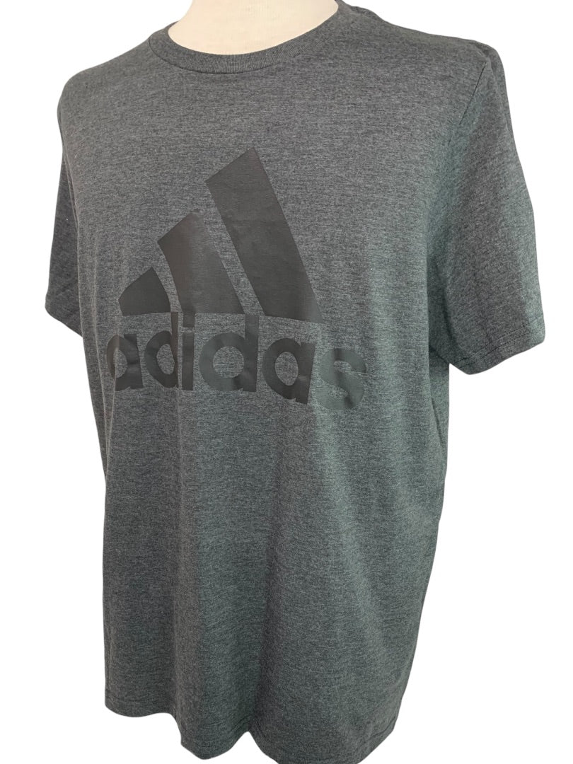 Large Adidas Amplifier Tee Mens Gray Short Sleeve Tshirt