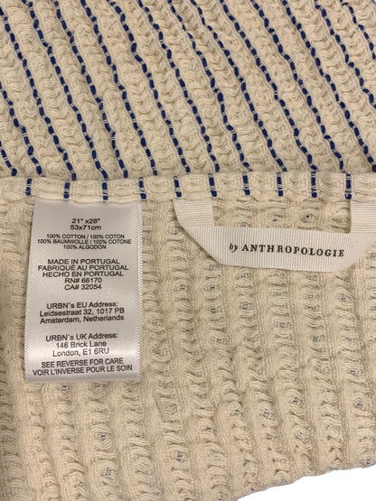 Anthropologie Table Cover Runner 21 x 28" New 100% Cotton Boho Fringed
