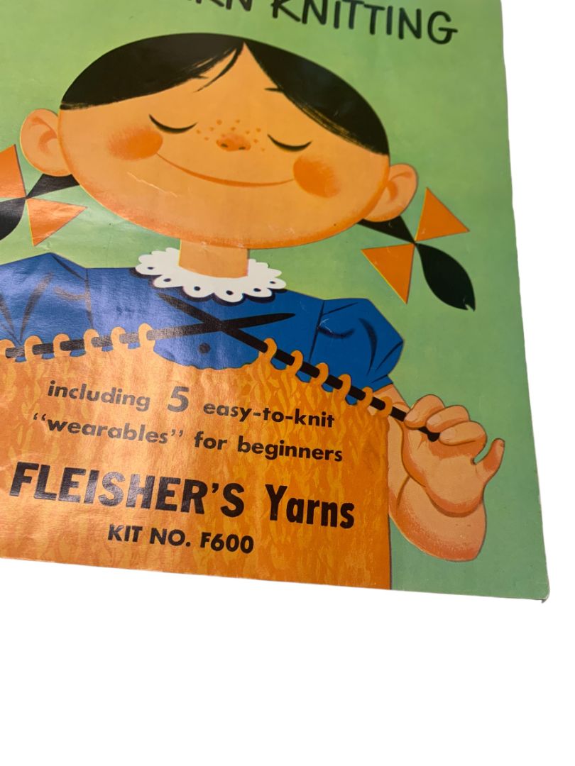 Vintage Paperback The "Fun" Way to Learn Knitting Kit No. F600 Fleisher's